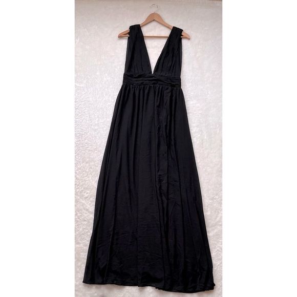 NWT Lulu's Heavenly Hues Black Maxi Dress - Picture 9 of 16